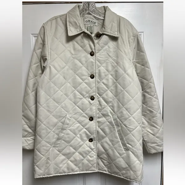 Orvis Women's Cream Quilted Puffer Coat - Image 2