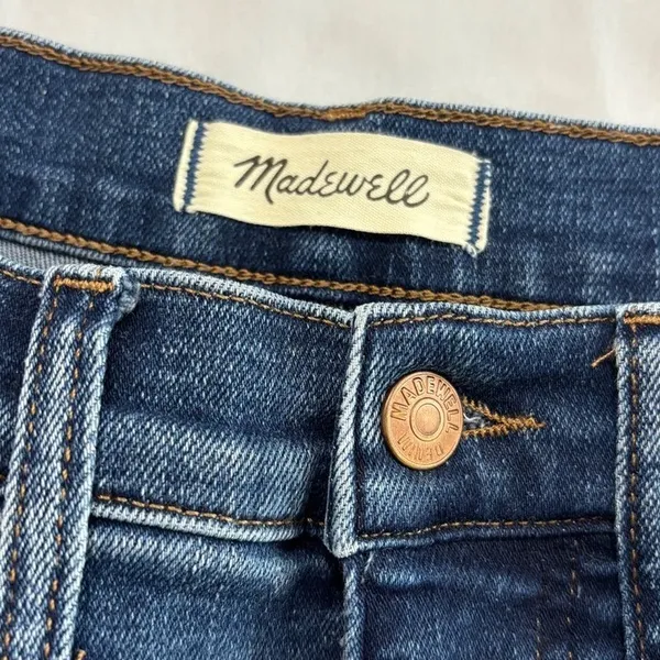 Madewell Stovepipe High Rise Straight‎ Leg Jeans Blue Denim 28T - Image 2