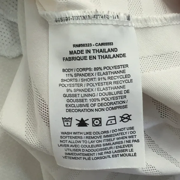 Nike Dri-FIT Diagonal Stripe Mesh Tennis Skort White Athletic Sporty Size S - Image 5
