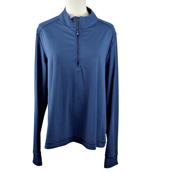 Southern Tide Women's Nautical Navy Runaround Performance Quarter-Zip XL - Image 3