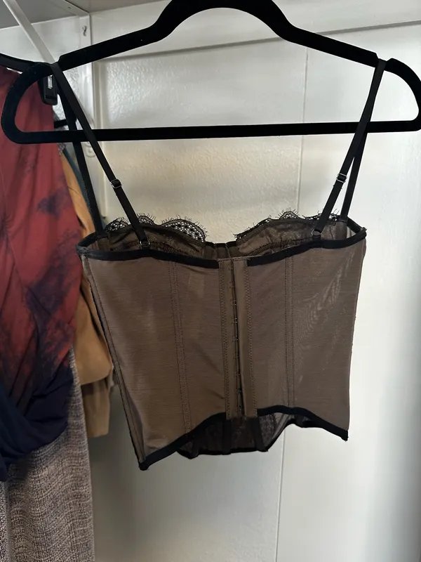Out from under black corset lace top - Image 4