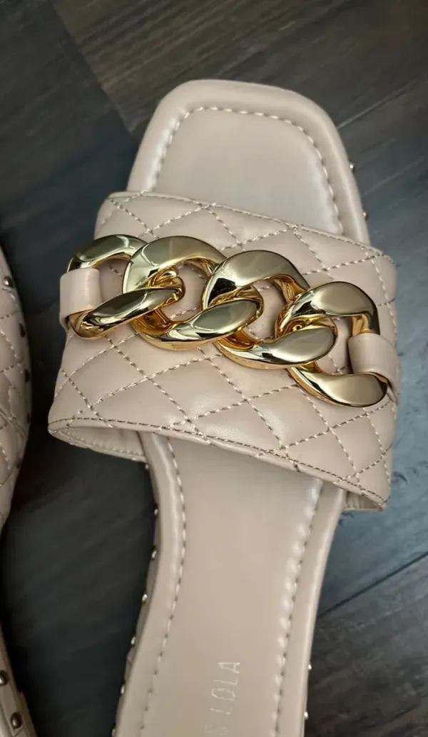 Pink / Beige Sandals Size 8.5 - Image 6