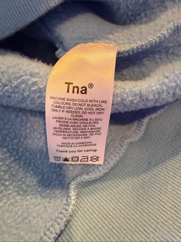 TNA Cozy Fleece perfect Cropped Quarter-Zip Pullover Light Blue med crop - Image 7