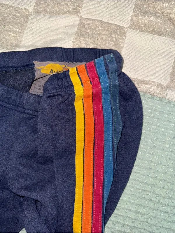 Aviator Nation 5-Stripe Sweatpants in Navy, size XS - Image 3