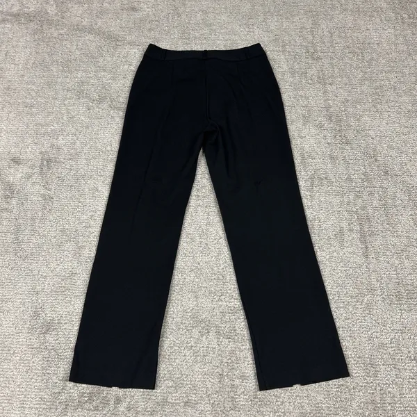 J McLaughlin Pants Womens 4 Black Straight Leg Stretch Ponte Ankle Slits Career - Image 6