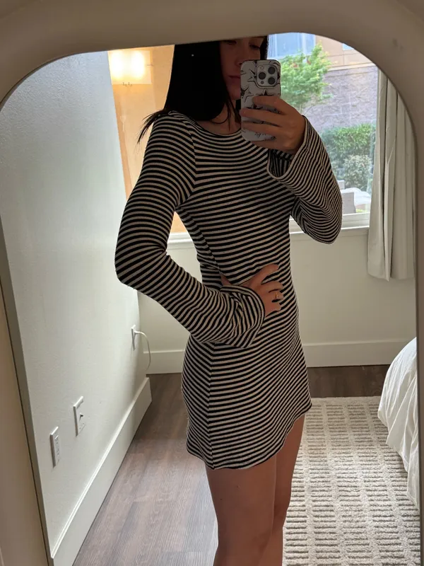 Striped Princess Polly Mini Dress - Image 4