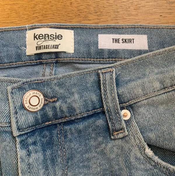 Kensie Paisley Jean Skirt - Image 2