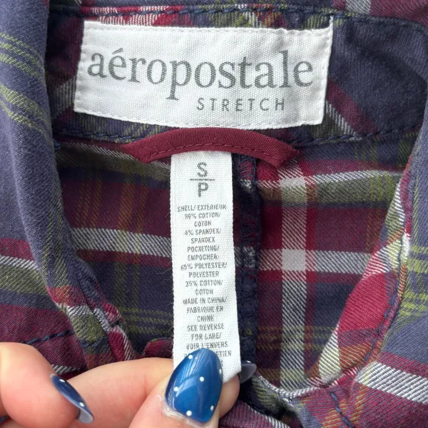 Aeropostale S Plaid Peacoat jacket fall staple - Image 5