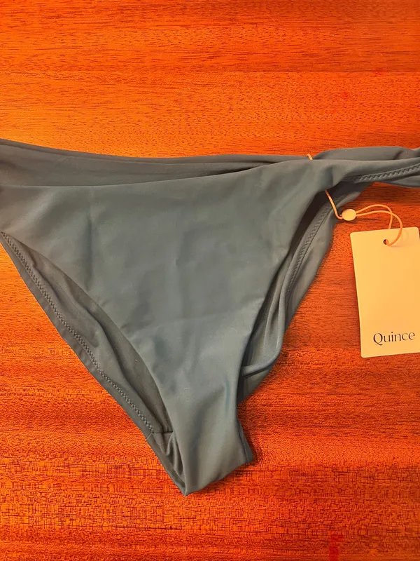 Quince Bikini Bottoms in Teal Size Small NWT - Image 3