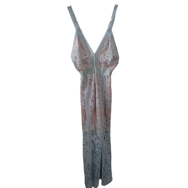 Alice McCall Wanderlust Blue Lace Midi Dress Size 0 Wedding Guest Garden Party - Image 4
