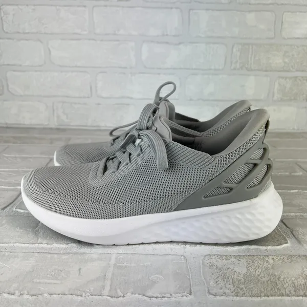 Kizik Athens Sneakers Gray Hands Free Slip On Womens 8 Mens 6.5 Lace Up Comfort - Image 6
