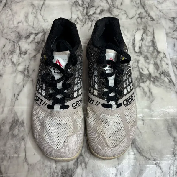 Rebook CrossFit Sneakers size 9 gym shoes grey white - Image 2