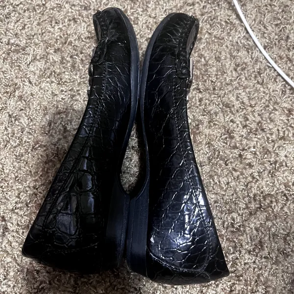 Naturalizer‎ Loafers Black Croc Flats womens 7.5 Slip On shoes Northall - Image 4
