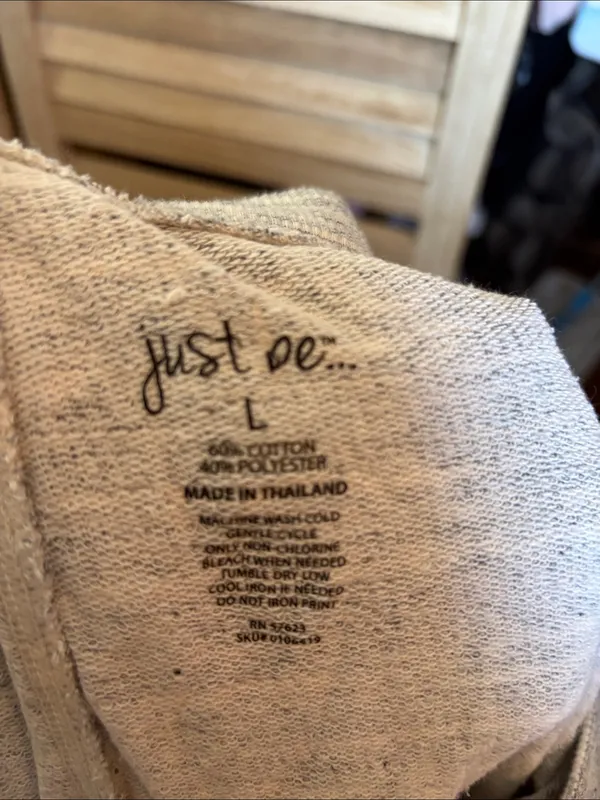 FINAL MARKDOWN JUST be Gray Marled french terry joggers LARGE - Image 3
