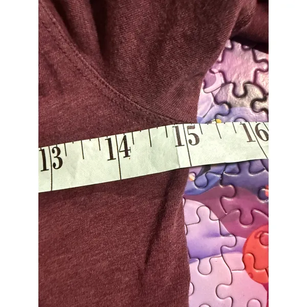 Lululemon Long‎ Sleeve Scoop Neck Shirt Burgundy Heathered Size Unknown Athletic - Image 5