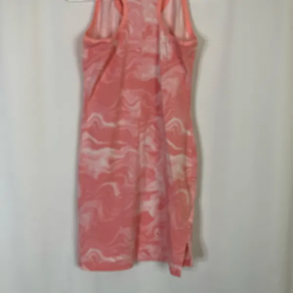 Puma | Pink Wavy Athletic Racerback Tank Dress Casual Athleisure Womens Large - Image 6