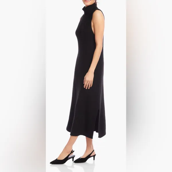 Karen Kane Black Sleeveless ribbed turtleneck Dress. Size Small. NWT. - Image 4