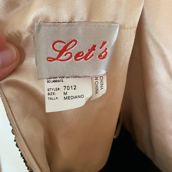 Womens Let’s Dress size Medium Black - Image 7
