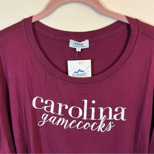 Piko Women’s Maroon Carolina Gamecocks Bamboo Long Sleeve Top Medium NWT‎ - Image 2