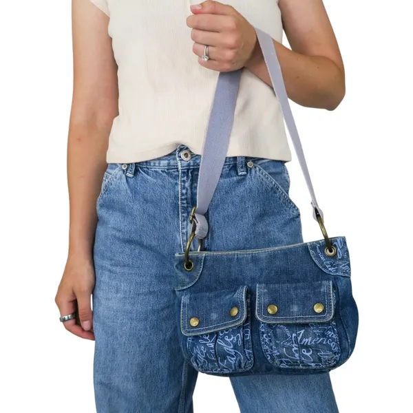 Vintage Y2K American Eagle Denim Purse - Image 4