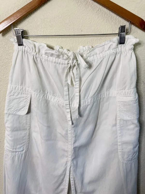 ALC Frank Womens Cecilia Linen-Blend Midi Skirt White Womens‎ Size 4 - Image 7