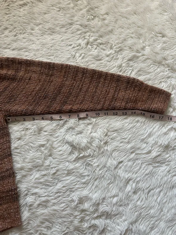 Madewell Prentiss Sweater Spacedye Shoulder Tuck Pullover Autumn Brown Sz L - Image 13