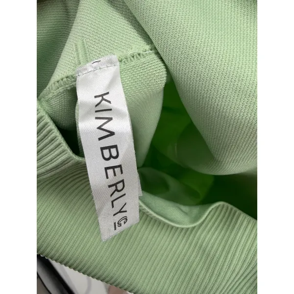 Kimberly C Womens Leggings‎ Sage Green High Waisted Seamless Ribbed Small - Image 5