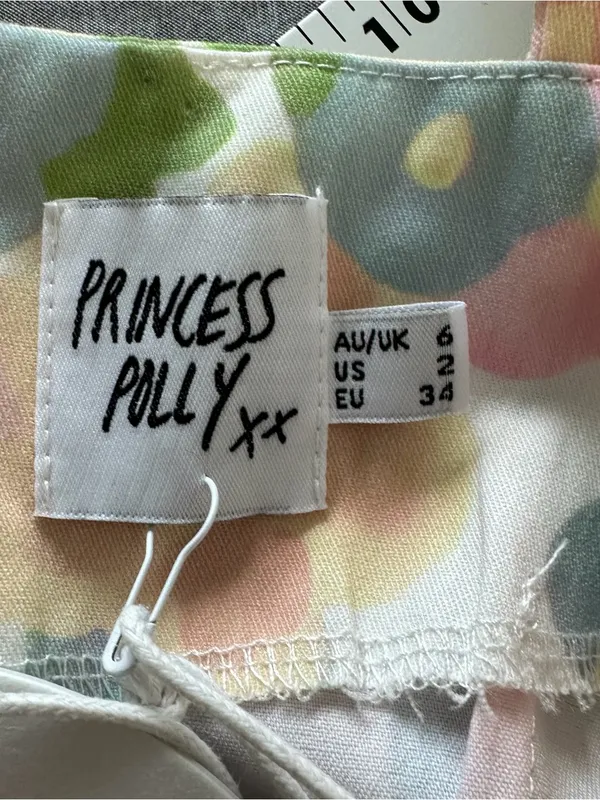 Princess Polly Floral Mini Dress Women’s US 2 Pink Yellow Ruched Corset NWT - Image 6