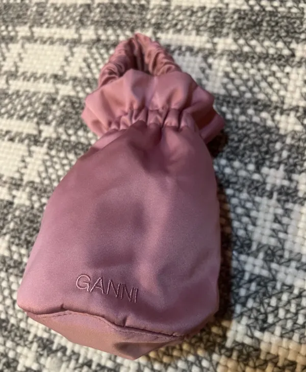 GANNI Pink Scrunchie Occasion Knot Top Handle Tote Bag Shoulder Drawstring Purse - Image 9