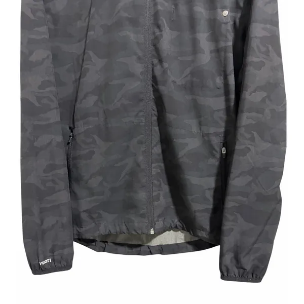 Vuori Outdoor Trainer Shell Hoodie Jacket‎ Black/Gray Camo Women's Size Medium - Image 5