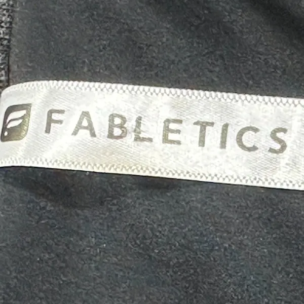 Fabletics Milano Coat Faux Leather Sleeve Size‎ Large Black Winter Lightweight - Image 7