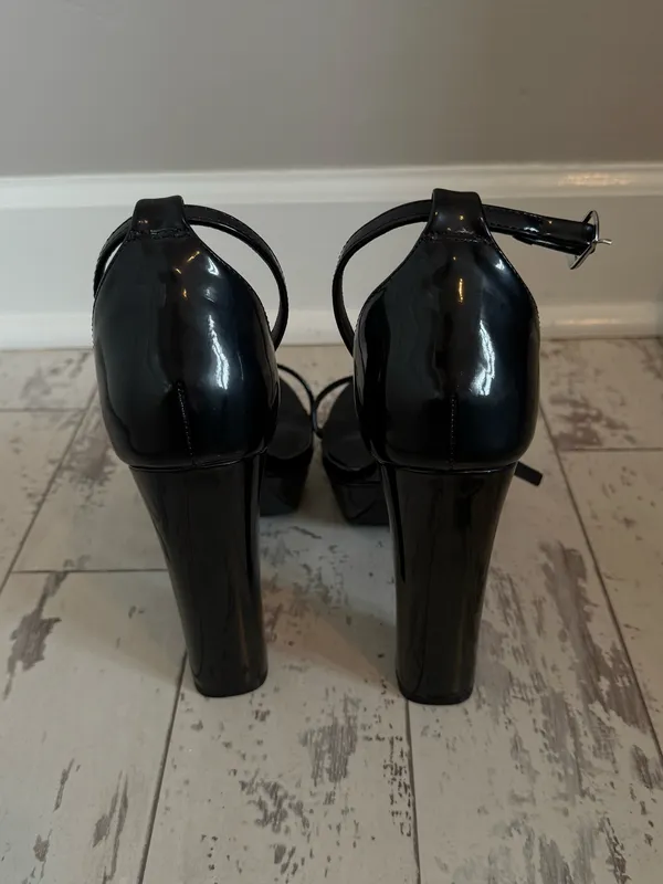 Nasty Gal Patent Black Heels - Image 4