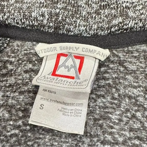 Avalanche 1/4 Zip Knit Pullover Sweatshirt Grey Women’s Small - Image 4
