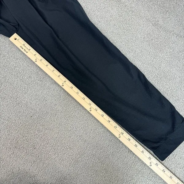 Gap Woven Slouchy‎ Pull On Crop Pants Black XS Ruffle Drawstring Waist High Rise - Image 11