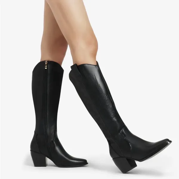 Dream Paris Red Western Cowboy Knee high Boots - Image 2