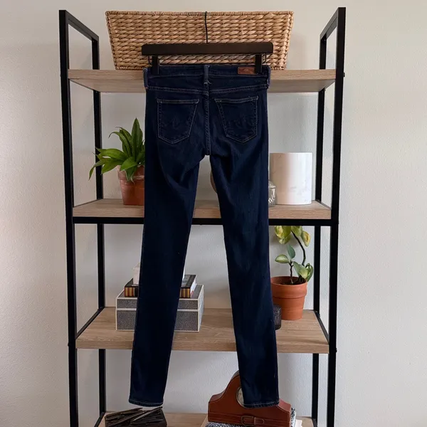 AG Adriano Goldschmied "The Legging" Super Skinny Dark Wash Jeans, 25 - Image 4