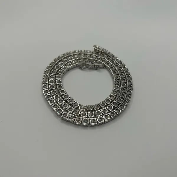Moissanite Iced Out Tennis Chain Silver 5mm 22 Inches Brand New VVS1 Fast Ship - Image 5