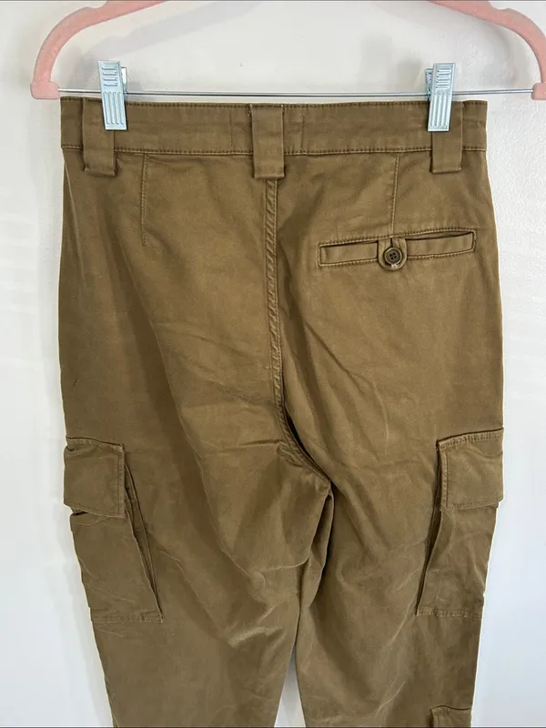 Reformation Bilijana Relaxed Cargo Pants Olive - Image 6