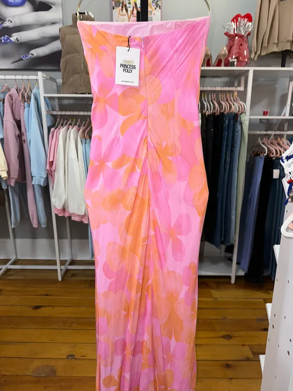 Princess Polly Maxi Dress Floral strapless - Image 8