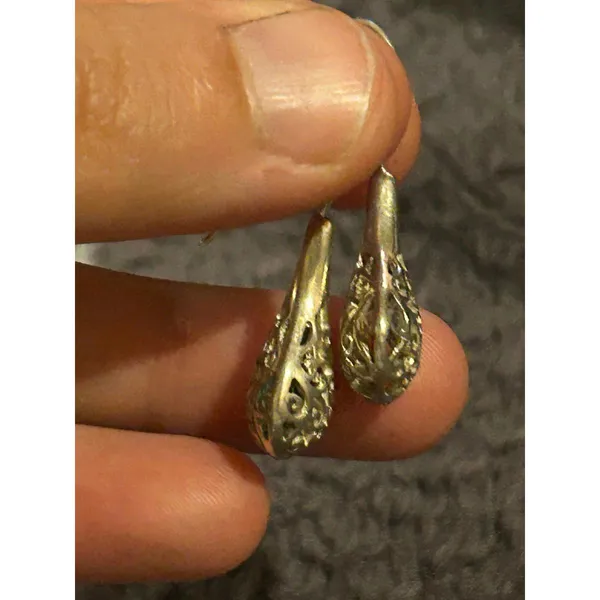 D008 silver plated earrings cute - Image 2