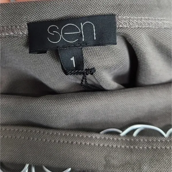 ‎Sen Sleeveless Boat Neck Blouse Size 1 Brown - Image 3