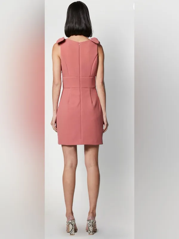 Elliatt Aster Dress Rosewood Pink Bow Shoulder Cocktail Mini Dress Sz M Modern - Image 4