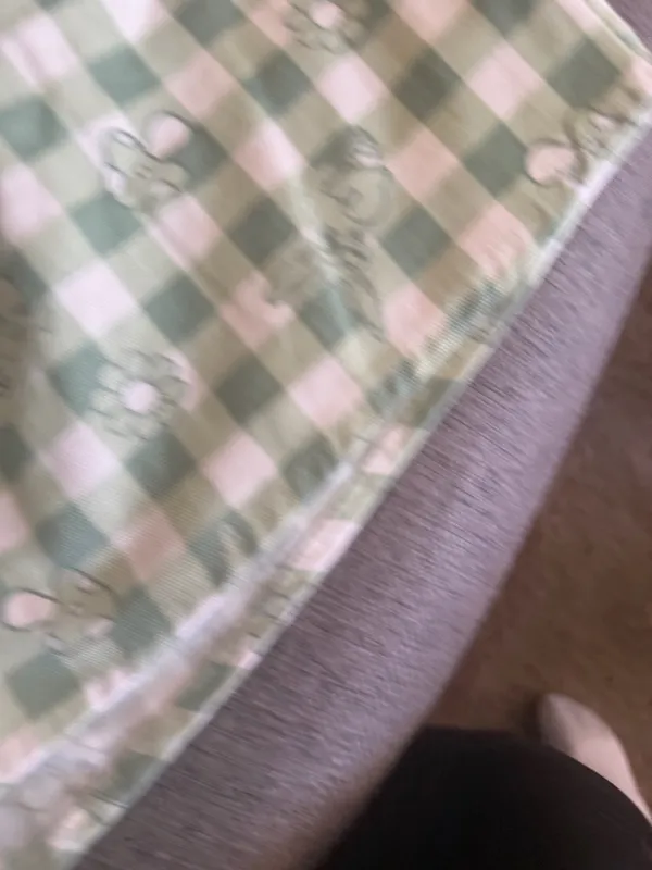 Green Checkered Shrek Patterned Shorts Size XS - Image 3