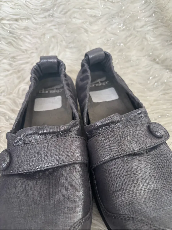 Dansko Silver Women's Shimmer Slip-On Loafers Size 38 - Image 8