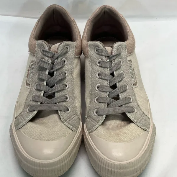 Rocket Dog Cherry Platform Sneakers Women 9.5 Beige/Pink Gray Laces Plush Foam‎ - Image 2