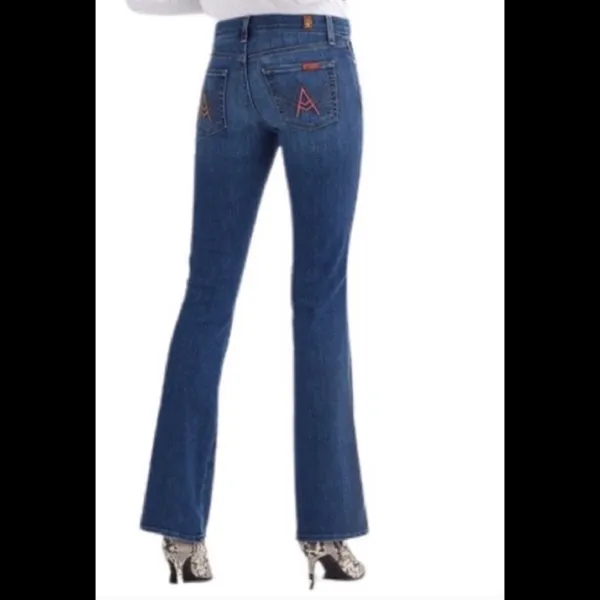 7 For All Mankind - Pink A-Pocket Lowrise Bootcut Size 31 - Image 2