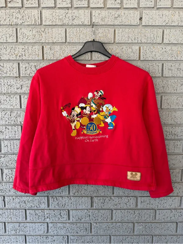 VTG Disneyland Resort 50th Anniversary Crewneck Sweatshirt Size Medium Boxy Fit - Image 2