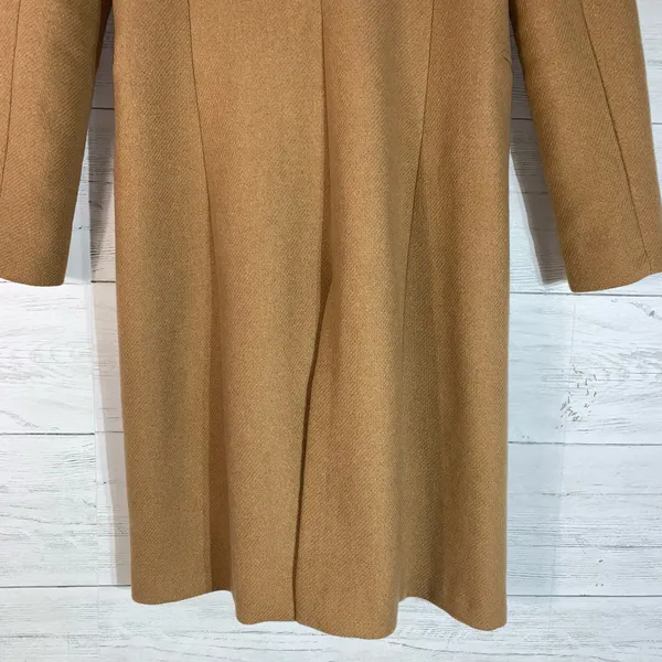 Rebel Queen camel double breasted wool blend pea coat size 42 - Image 9