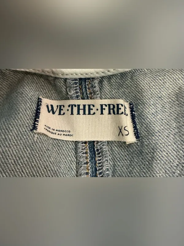 NWT Free People High Roller Denim Shortalls Size XS Bright Eyes Blue Overalls - Image 6