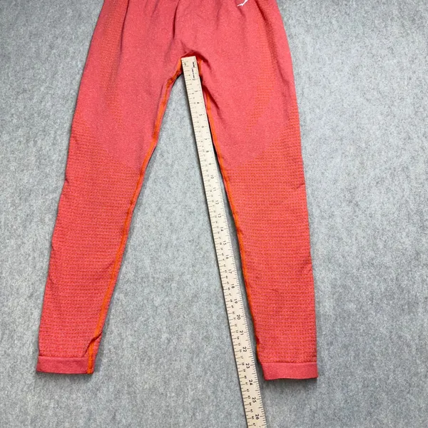Gymshark Vital Seamless High Waisted Leggings Coral Orange Marl‎ Womens Medium - Image 6